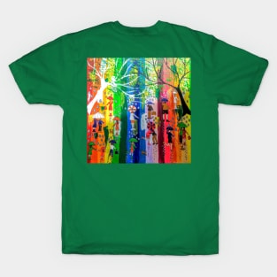 Rushing again into a Rainbow Sky T-Shirt